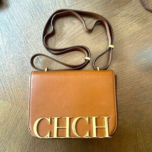 CAROLINA HERRERA LEATHER BROWN CROSS BODY/SHOLDER BAG
